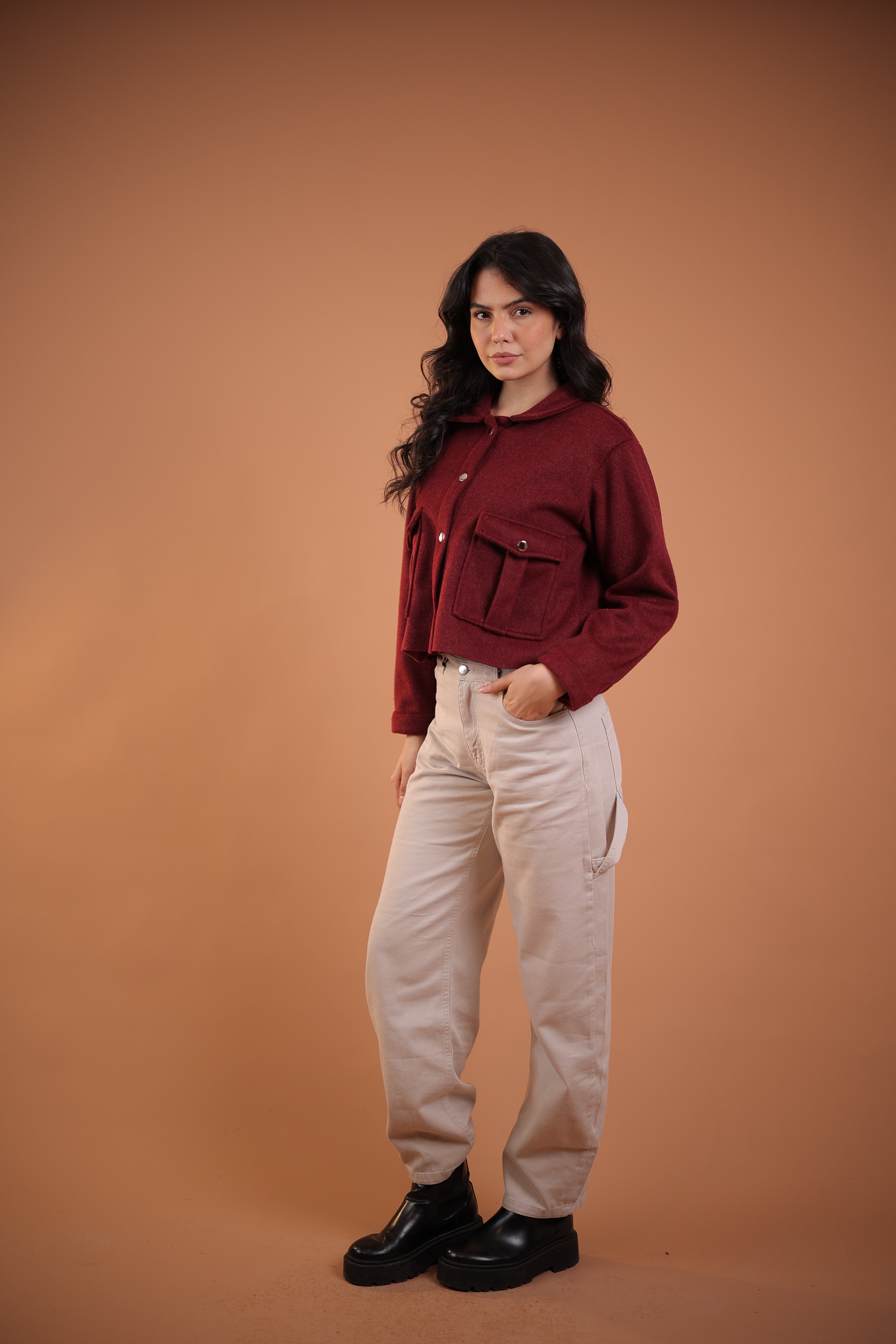 Zoya جاكيت جوخ قصير مبطن